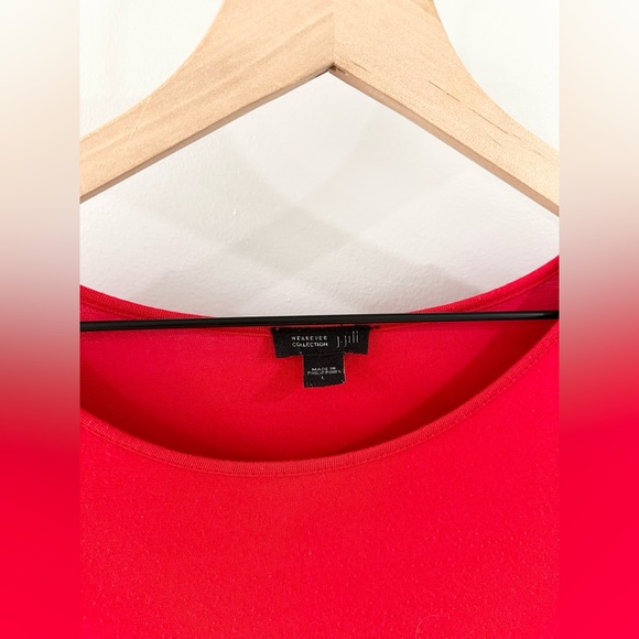 J. Jill Wearever Short Sleeve Knit Tunic Red Size Large - Picture 5 of 6